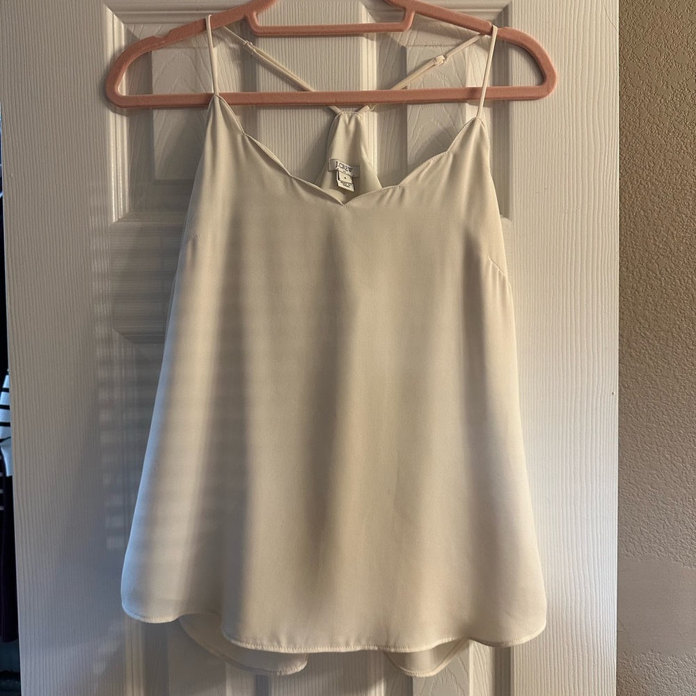 J. Crew Factory Scalloped Cami Top